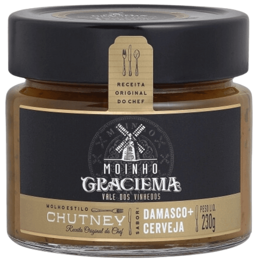 Moinho Graciema Clutney de Damasco e Cerveja 230g - Moinho Graciema - Espumantes do Sul