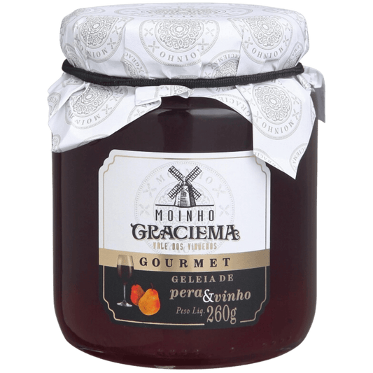 Moinho Graciema Gourmet Geleia De Pêra com Vinho 260g - Moinho Graciema - Espumantes do Sul
