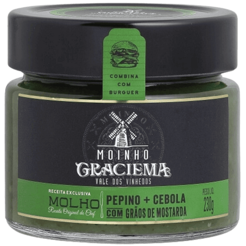 Moinho Graciema Molho de Pepino Cebola com Grãos de Mostarda 230g - Moinho Graciema - Espumantes do Sul