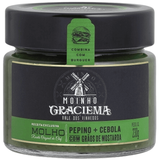 Moinho Graciema Molho de Pepino Cebola com Grãos de Mostarda 230g - Moinho Graciema - Espumantes do Sul