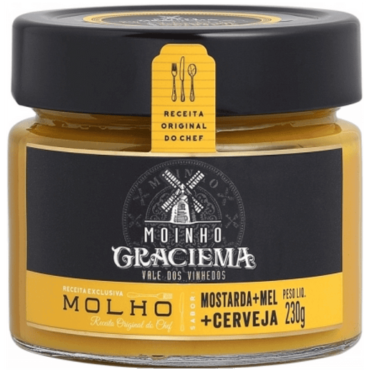 Moinho Graciema Molho Mostarda, Mel e Cerveja 230g - Moinho Graciema - Espumantes do Sul