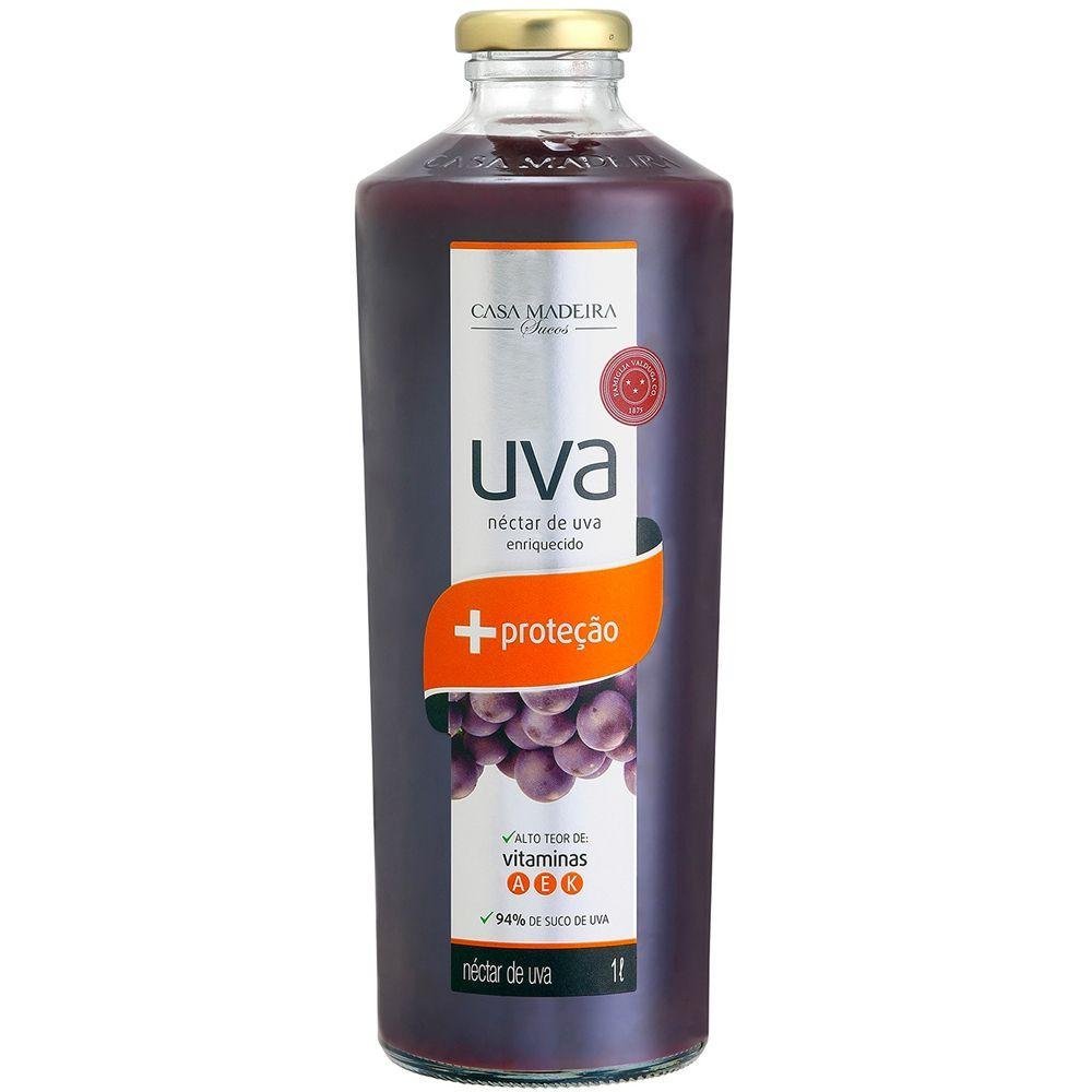 Néctar de Uva Casa Madeira Enriquecido com Vitaminas A, E e K 1L - Casa Madeira - Espumantes do Sul