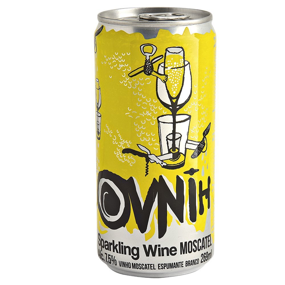 OVNIH Sparkling Wine Espumante Moscatel Lata 269ml - OVNIH - Espumantes do Sul