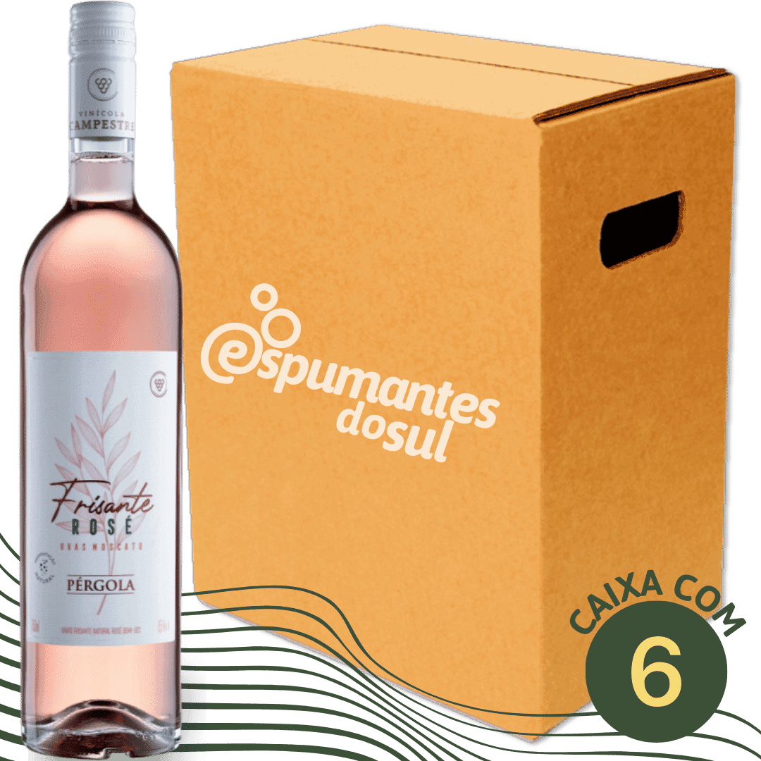 Pérgola Frisante Demi - sec Rose - Caixa com 6 - Pérgola - Espumantes do Sul