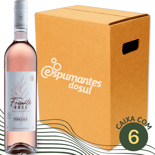 Pérgola Frisante Demi - sec Rose - Caixa com 6 - Pérgola - Espumantes do Sul