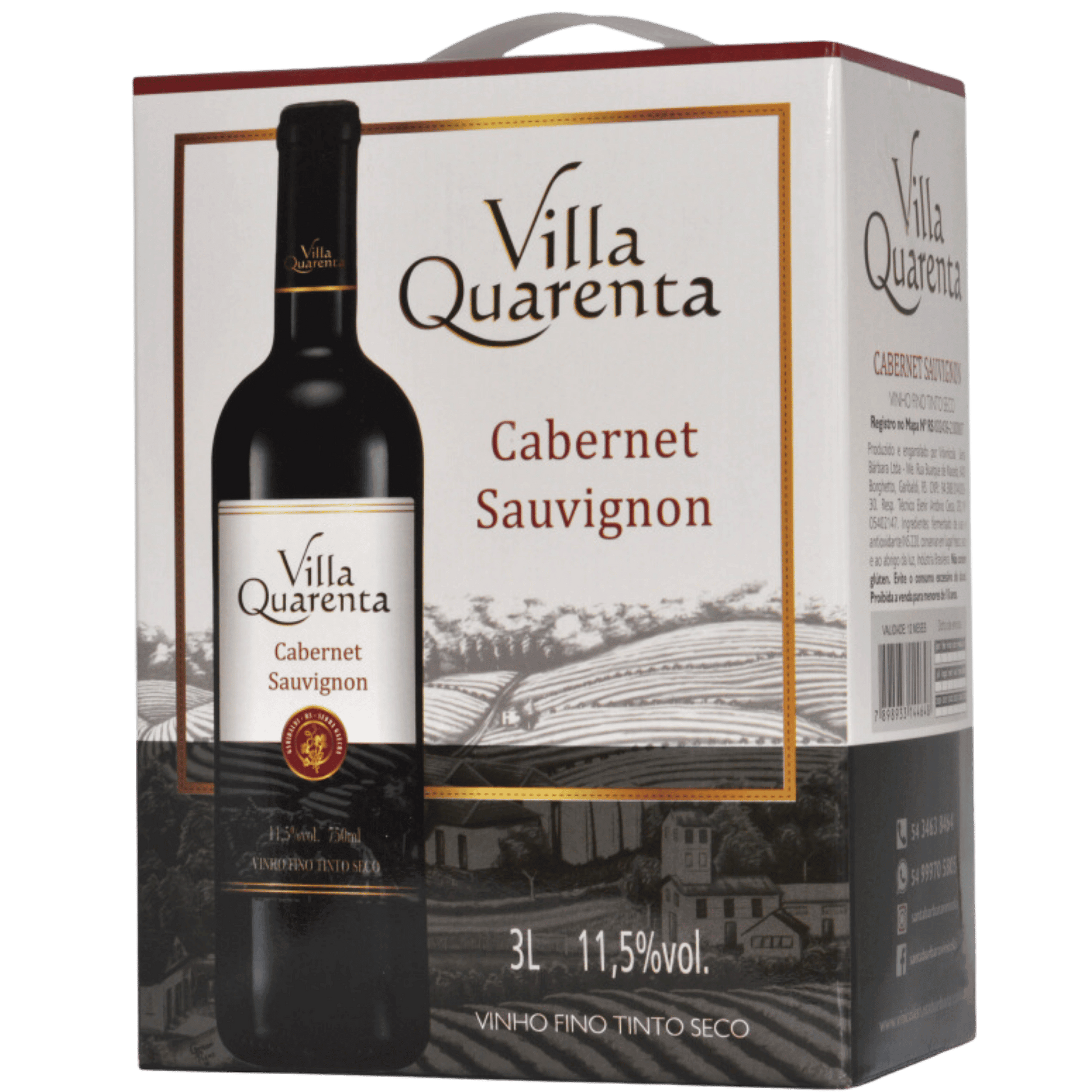 Santa Bárbara Villa Quaresma Cabernet Sauvignon Bag in Box 3L - Santa Bárbara - Espumantes do Sul