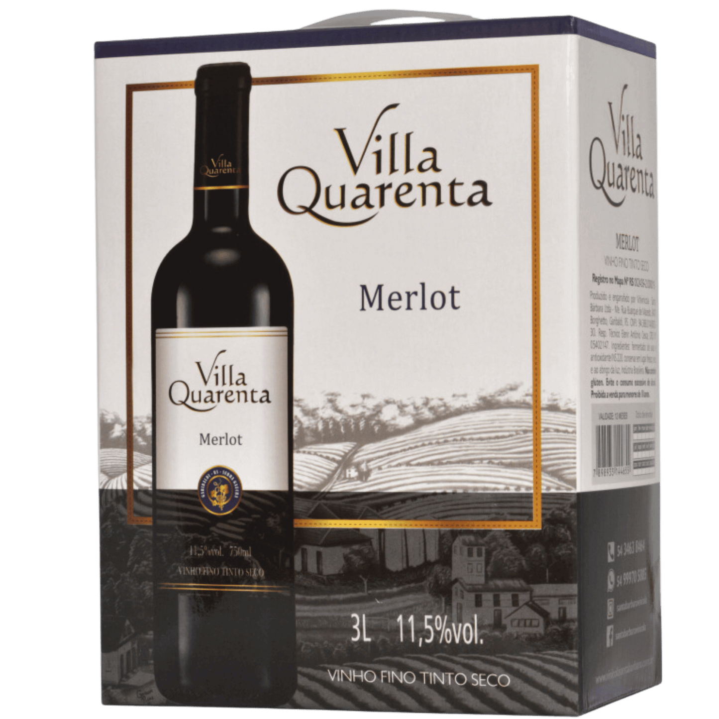 Santa Bárbara Villa Quaresma Merlot Bag in Box 3L - Santa Bárbara - Espumantes do Sul