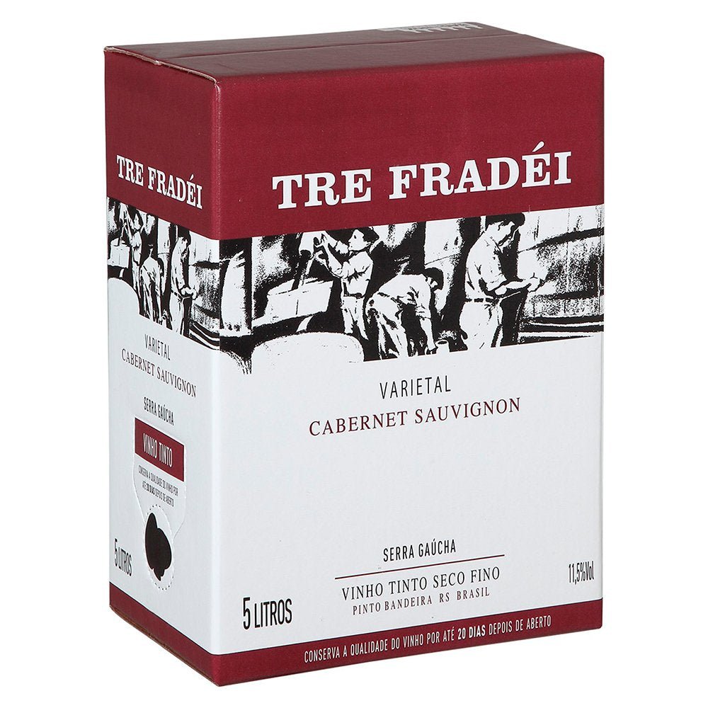 Valmarino Tré Fradei Cabernet Sauvignon Bag in Box 5L - Valmarino - Espumantes do Sul