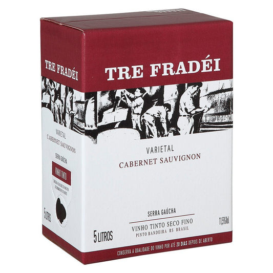Valmarino Tré Fradei Cabernet Sauvignon Bag in Box 5L - Valmarino - Espumantes do Sul
