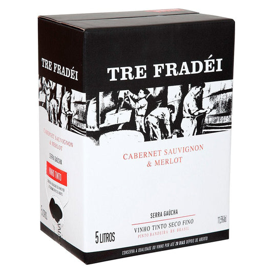 Valmarino Tré Fradei Cabernet Sauvignon e Merlot Bag in Box 5L - Valmarino - Espumantes do Sul