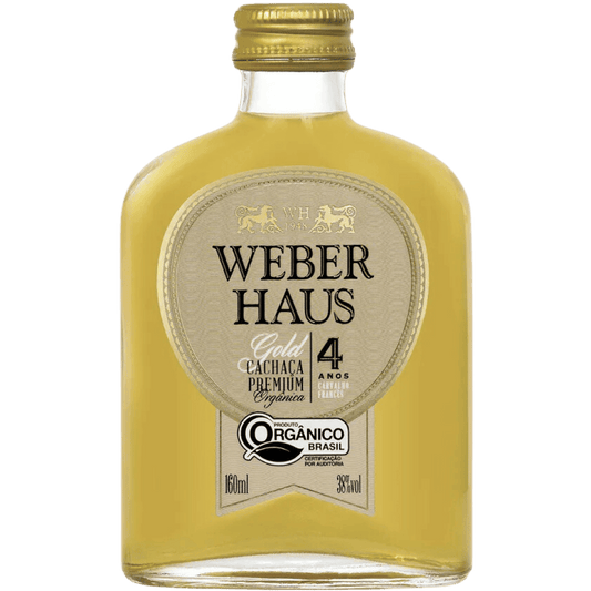 Weber Haus Cachaça Orgânica Premium Gold 160ml - Weber Haus - Espumantes do Sul
