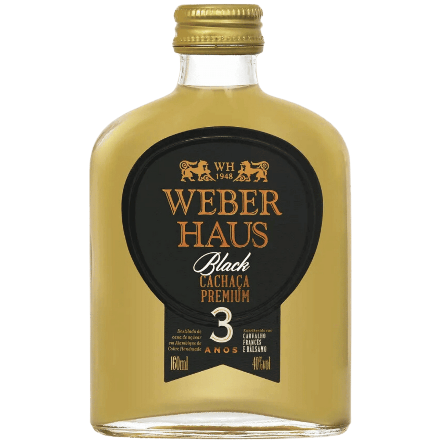 Weber Haus Cachaça Premium Black 160ml - Weber Haus - Espumantes do Sul