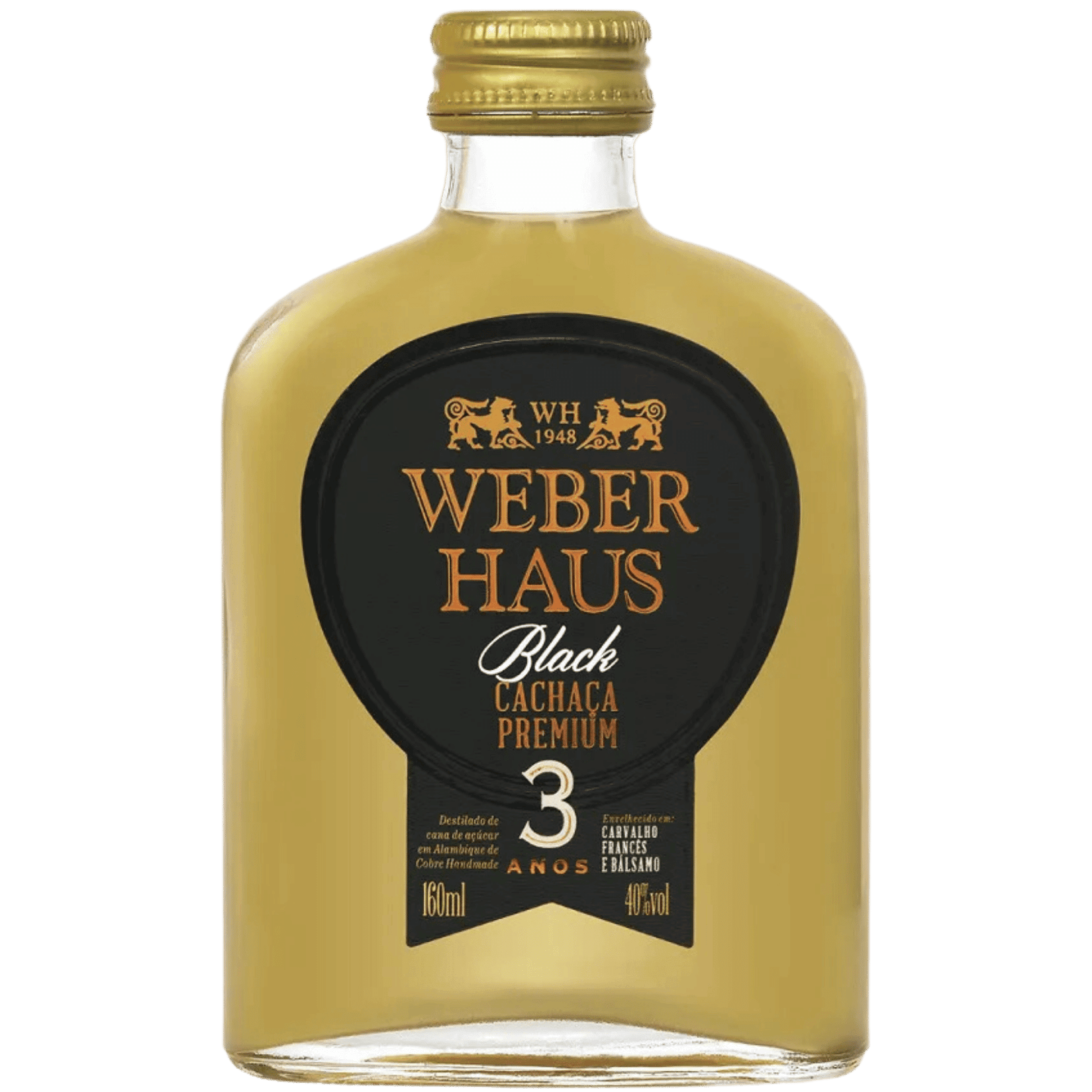 Weber Haus Cachaça Premium Black 160ml - Weber Haus - Espumantes do Sul