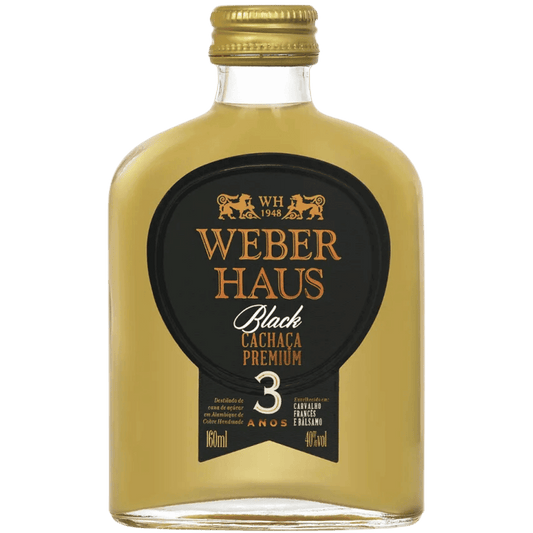 Weber Haus Cachaça Premium Black 160ml - Weber Haus - Espumantes do Sul