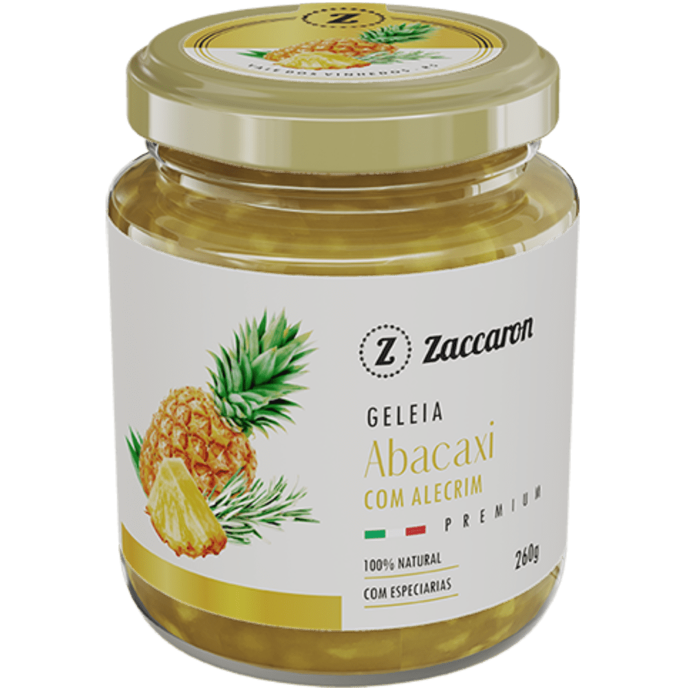 Zaccaron Geleia de Abacaxi com Alecrim 260g - Zaccaron - Espumantes do Sul