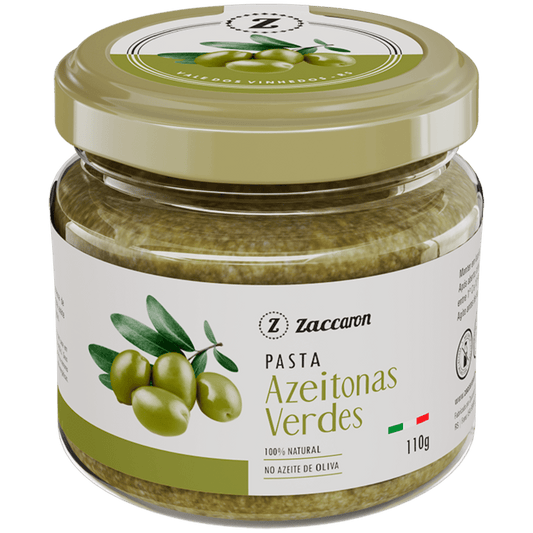 Zaccaron Pasta de Azeitonas verdes 110g - Zaccaron - Espumantes do Sul