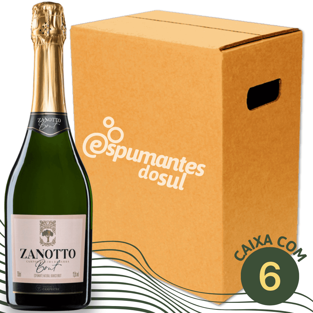 Zanotto Espumante Brut - Caixa com 6 - Zanotto - Espumantes do Sul
