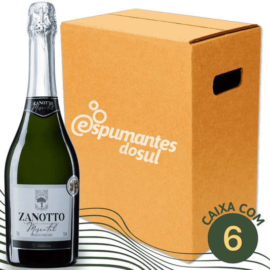Zanotto Espumante Moscatel - Caixa com 6 - Zanotto - Espumantes do Sul