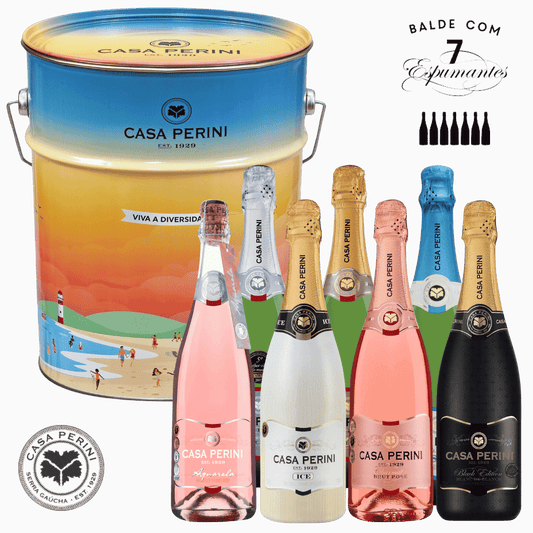 Descubra o Balde de Espumantes Variedades Casa Perini - 7x 750ml - Espumantes do Sul