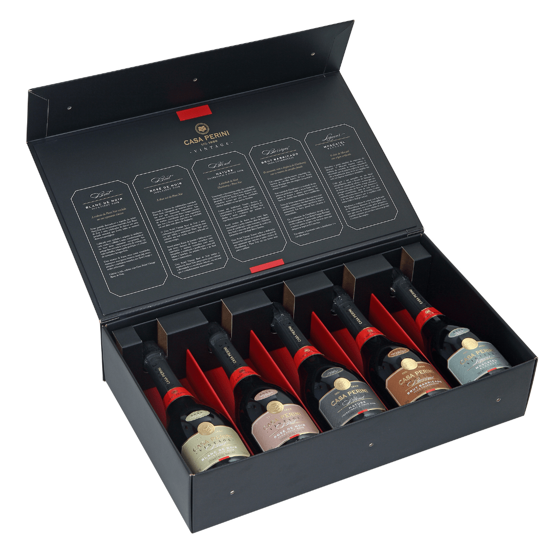 Descubra o Kit Espumantes Casa Perini Vintage - 5 x 750ml - Espumantes do Sul