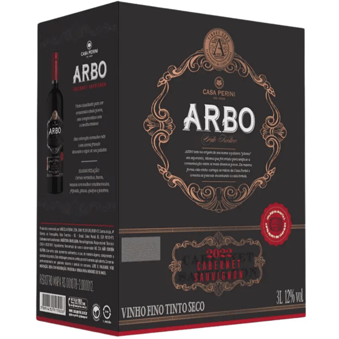 Descubra o Sabor do Vinho Tinto Casa Perini Arbo Cabernet Sauvignon 3L - Espumantes do Sul