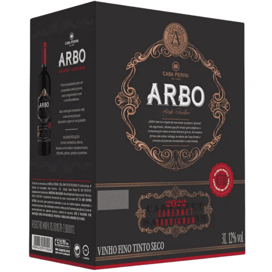 Descubra o Sabor do Vinho Tinto Casa Perini Arbo Cabernet Sauvignon 3L - Espumantes do Sul