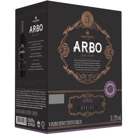 Descubra o Sabor do Vinho Tinto Casa Perini Arbo Merlot 3L - Espumantes do Sul