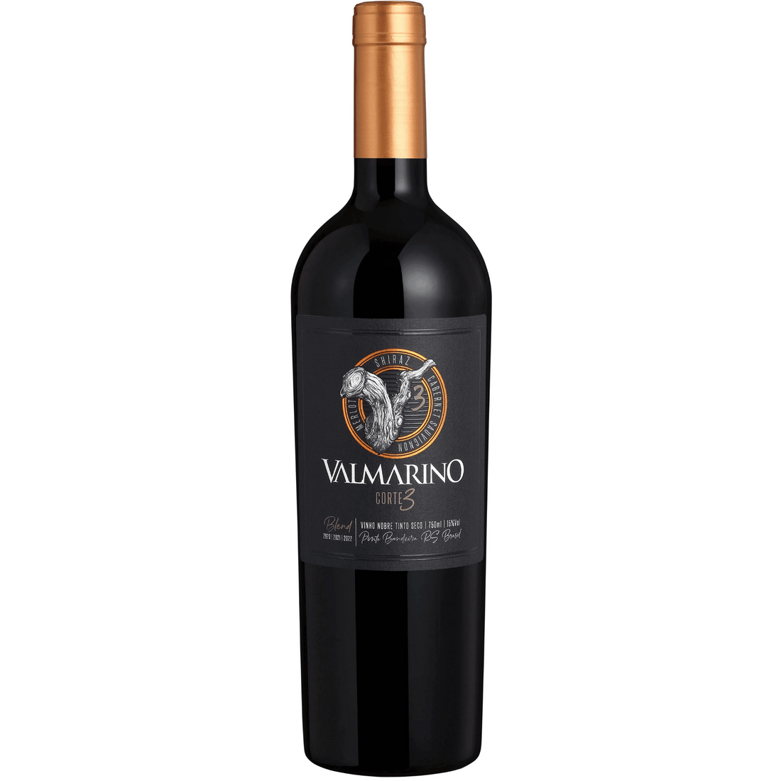 Valmarino V3 Corte 3: Corte Novo Mundo de Shiraz, Merlot e Cabernet - Espumantes do Sul