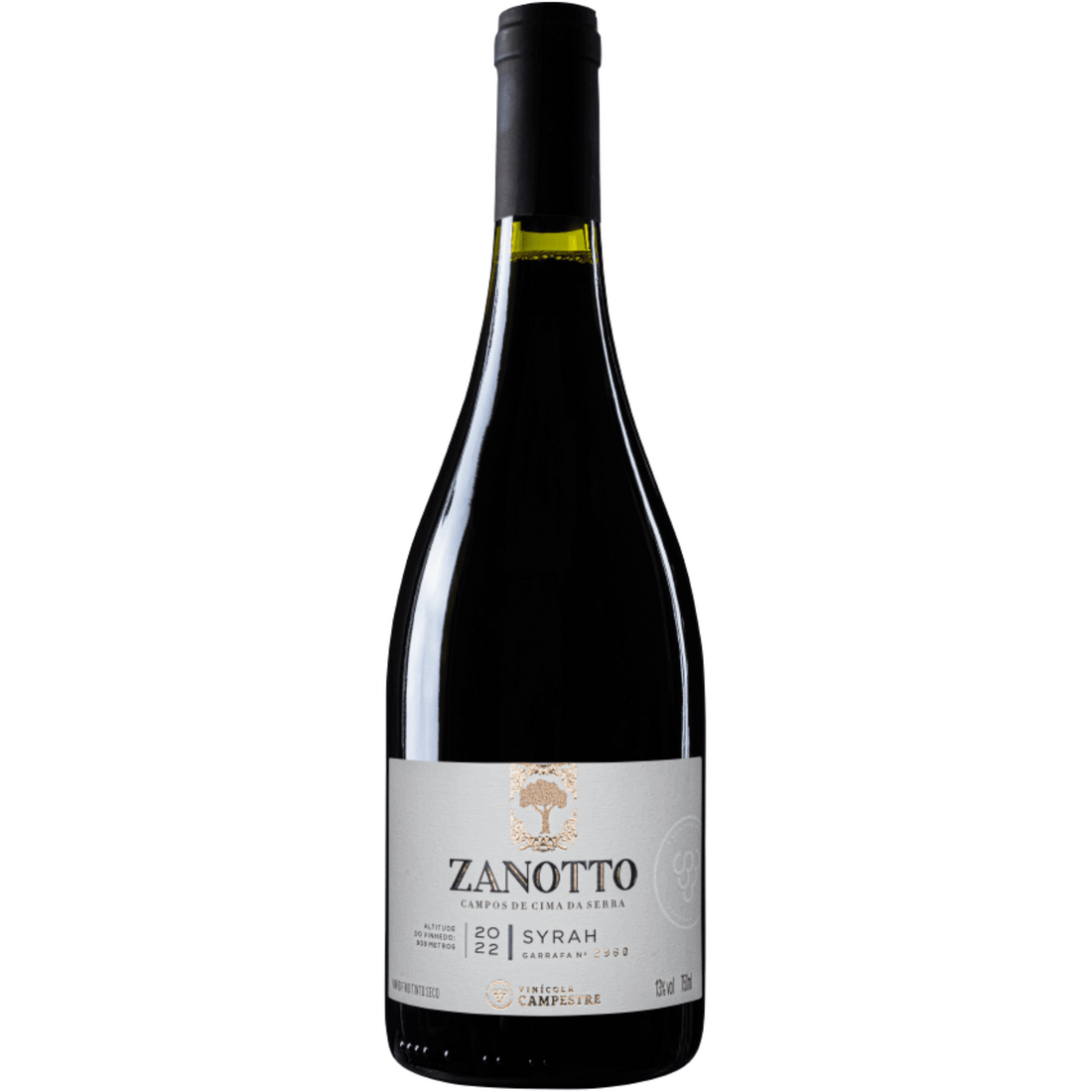 Zanotto Syrah: 100% Syrah dos Campos de Cima da Serra, elegante - Espumantes do Sul
