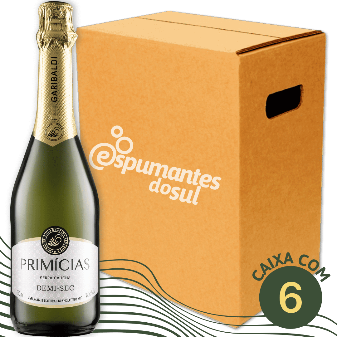 Garibaldi Primicias Espumante Demi Sec - Caixa com 6