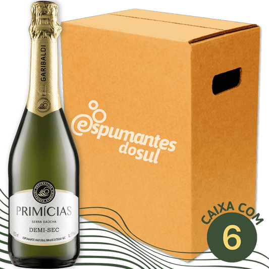 Garibaldi Primicias Espumante Demi Sec - Caixa com 6