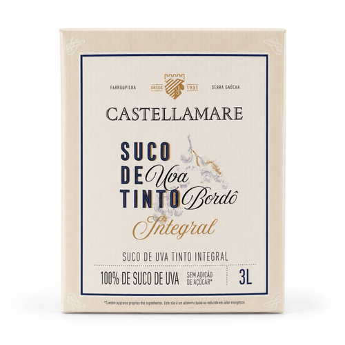 Castellamare Suco de Uva Integral Bordô Bag-in-Box 3L