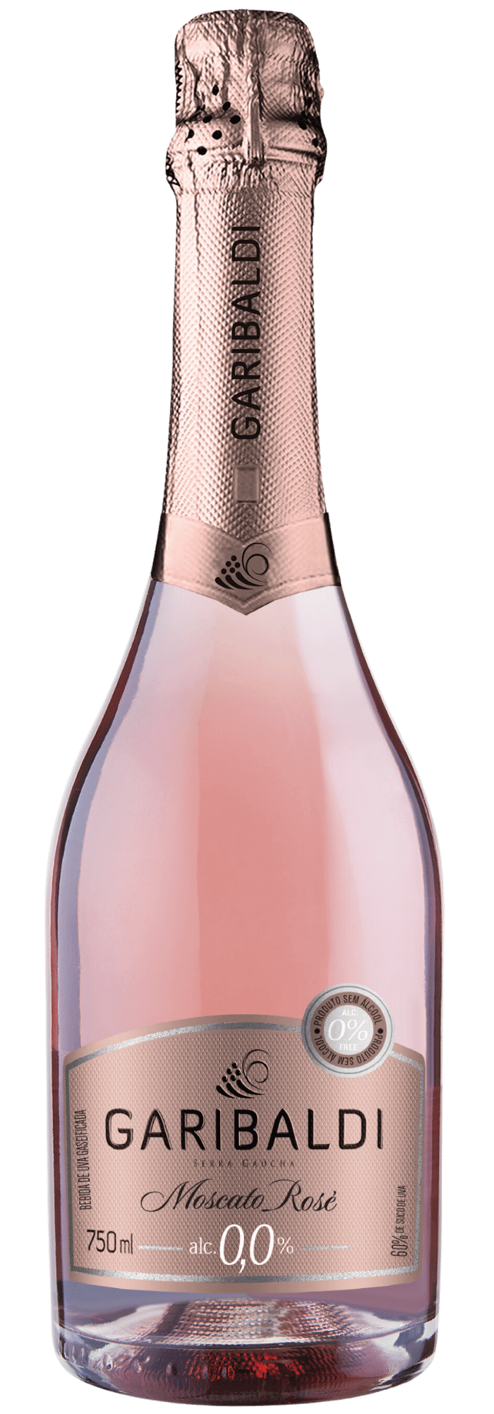 Garibaldi Zero Álcool 0,0% Moscato Espumante Rosé