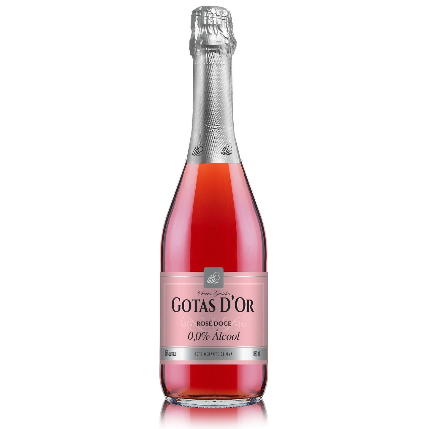 Garibaldi Gotas D&apos;Or Sem Álcool Filtrado Doce Rosé