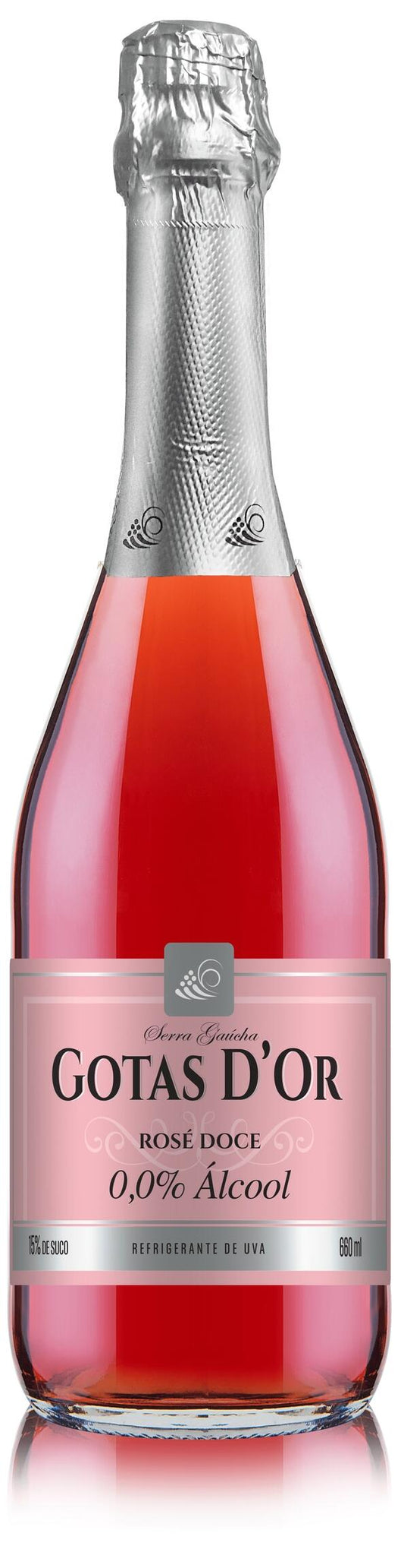 Garibaldi Gotas D&apos;Or Sem Álcool Filtrado Doce Rosé
