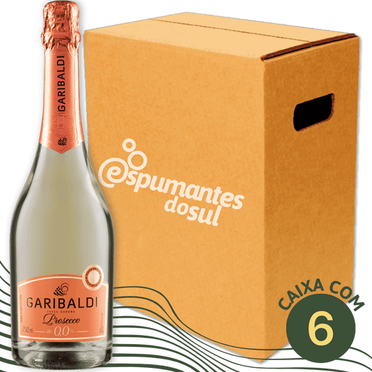 Garibaldi Zero Álcool 0,0% Prosecco Espumante - Caixa com 6