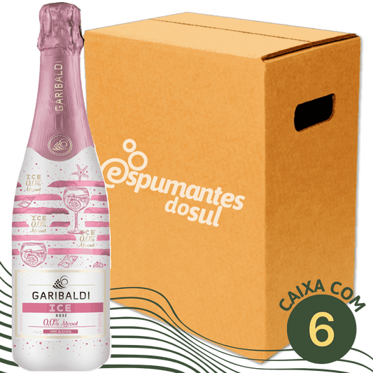 Garibaldi Ice Zero Álcool Espumante Rosé - Caixa com 6