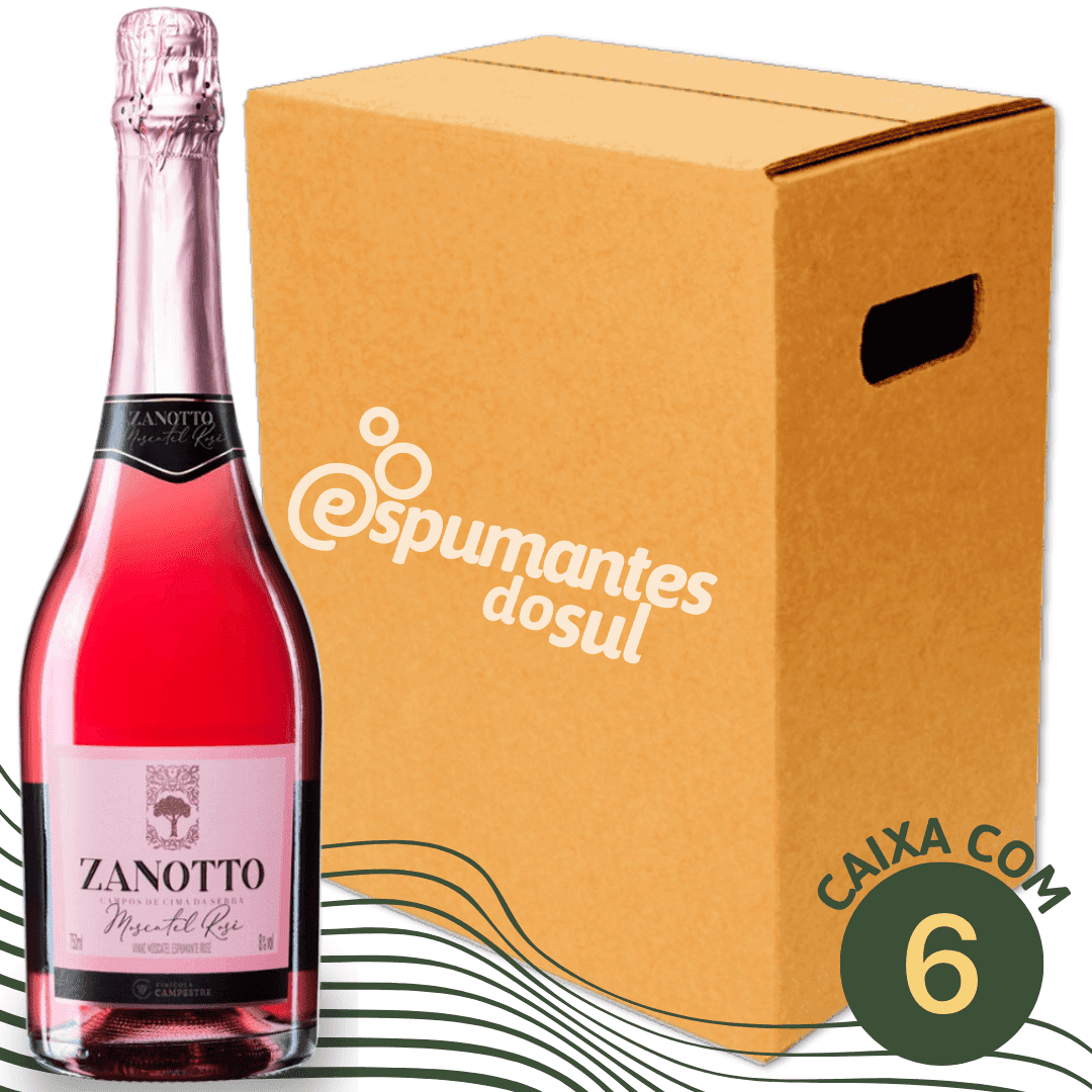 Zanotto Espumante Moscatel Rosé - Caixa com 6