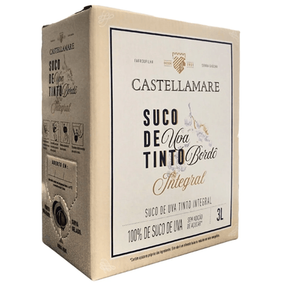 Castellamare Suco de Uva Integral Bordô Bag-in-Box 3L