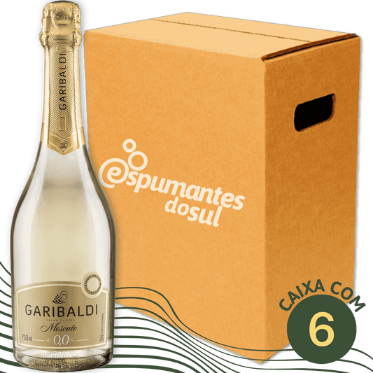 Garibaldi Zero Álcool 0,0% Moscato Espumante - Caixa com 6