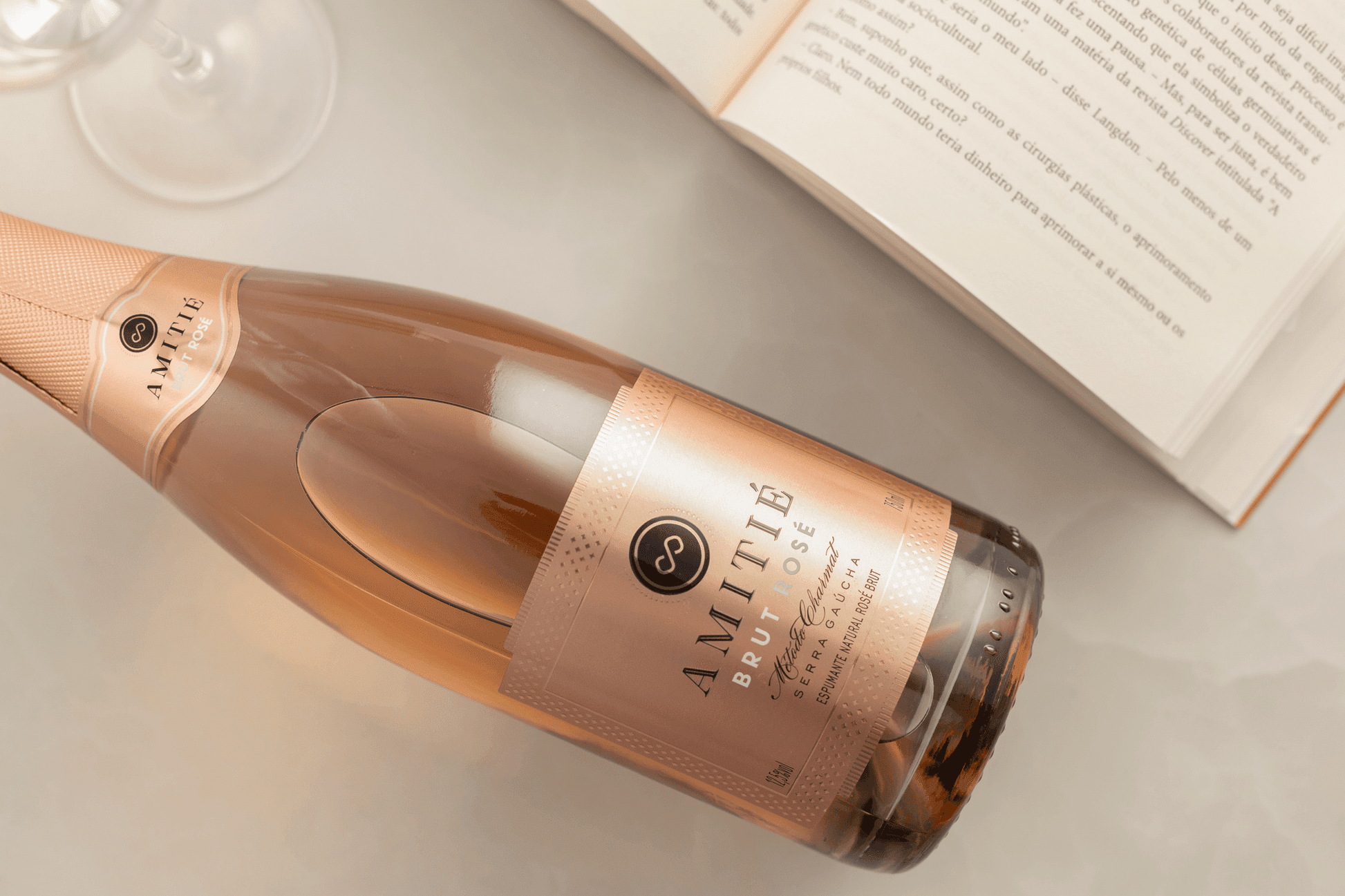 Amitié Espumante Brut Rosé - Caixa com 6 - Amitié - Espumantes do Sul