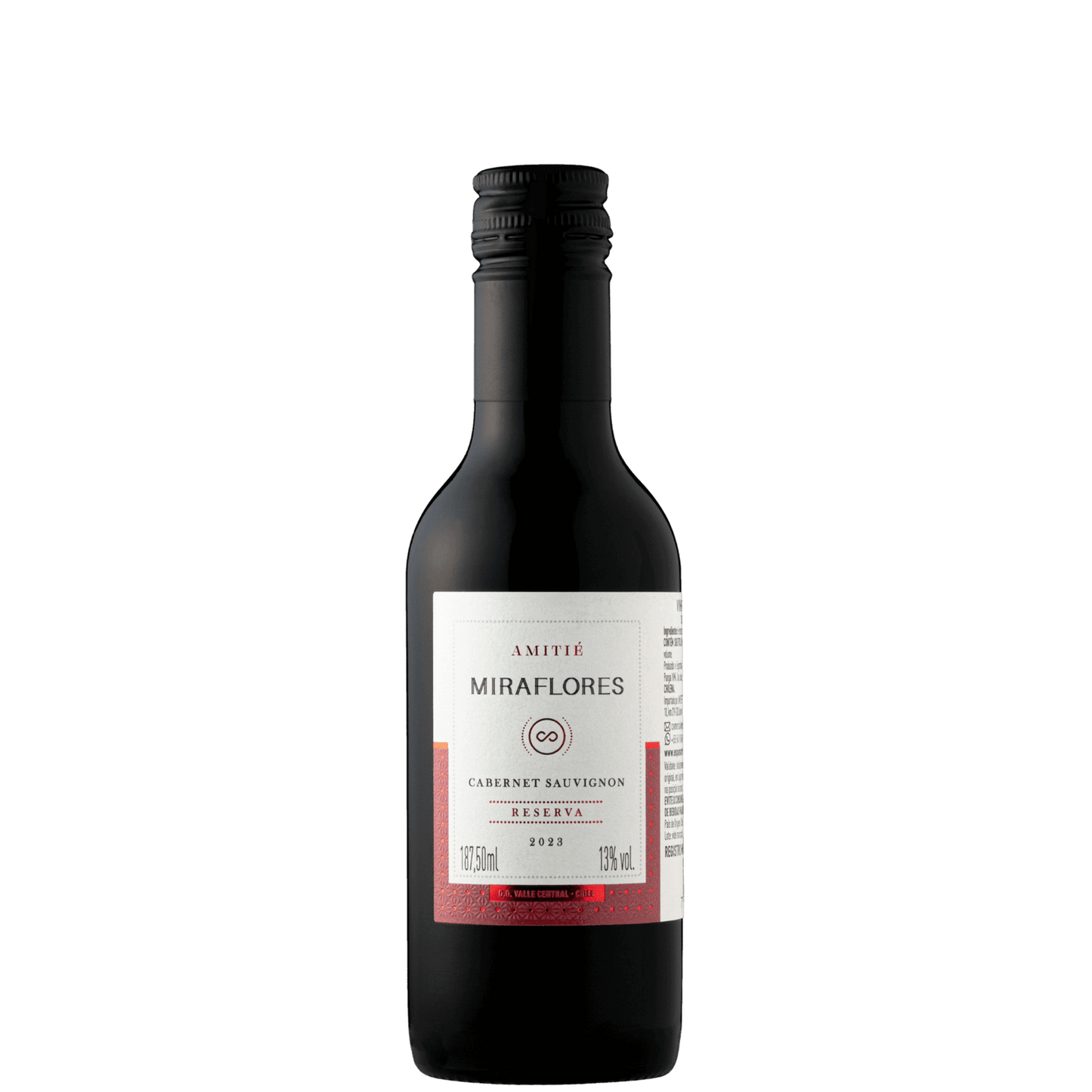 Amitié Miraflores Reserva Cabernet Sauvignon Baby 187ml - Amitié - Espumantes do Sul