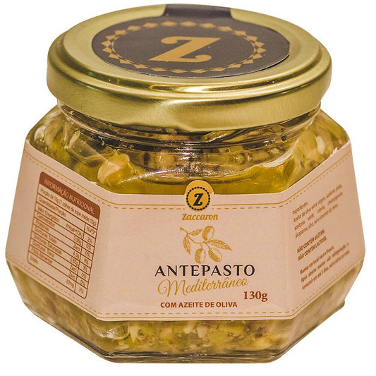 Antepasto Mediterraneo Zaccaron 130g - Zaccaron - Espumantes do Sul