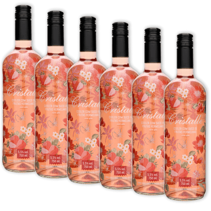 Arbugeri Cristalle Cooler de Frutas Vermelhas - Caixa com 6 - Espumantes do Sul - Espumantes do Sul