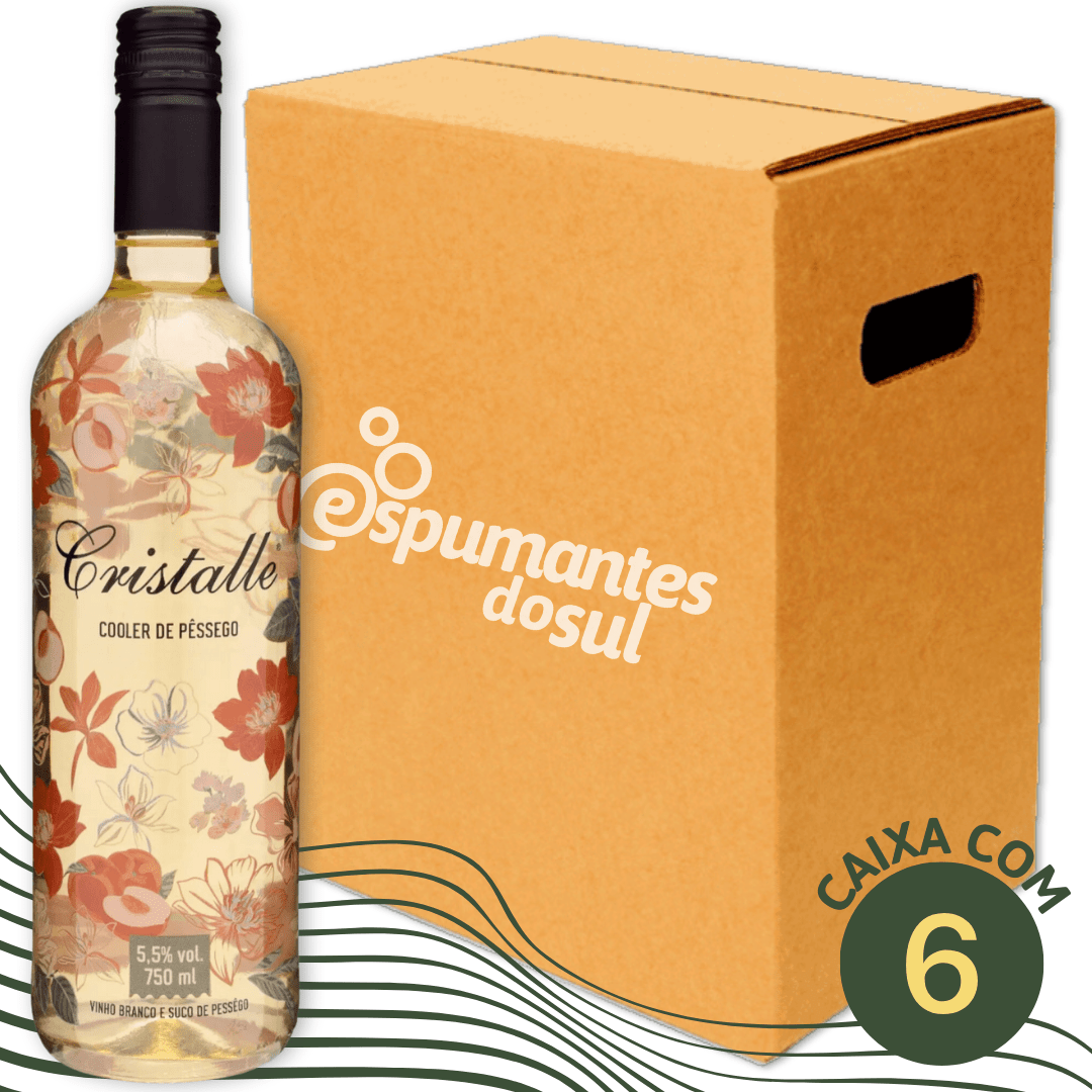 Arbugeri Cristalle Cooler de Pêssego -Caixa com 06 x 750ml