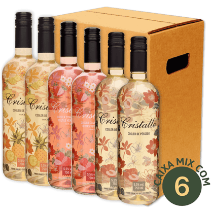 Arbugeri Cristalle Cooler Mix - 2 x Abacaxi / 2 x Frutas Vermelhas / 2 x Pêssego - Espumantes do Sul - Espumantes do Sul