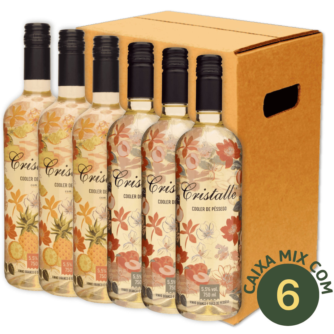 Arbugeri Cristalle Cooler Mix - 3 x Abacaxi / 3 x Pêssego - Arbugeri - Espumantes do Sul
