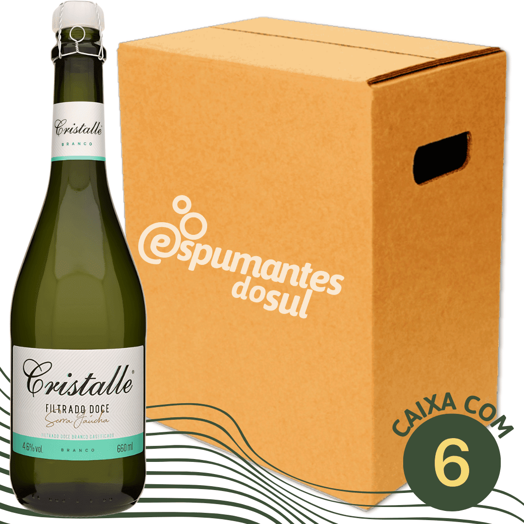 Arbugeri Cristalle Filtrado Doce - Caixa com 6 x 660ml - Arbugeri - Espumantes do Sul
