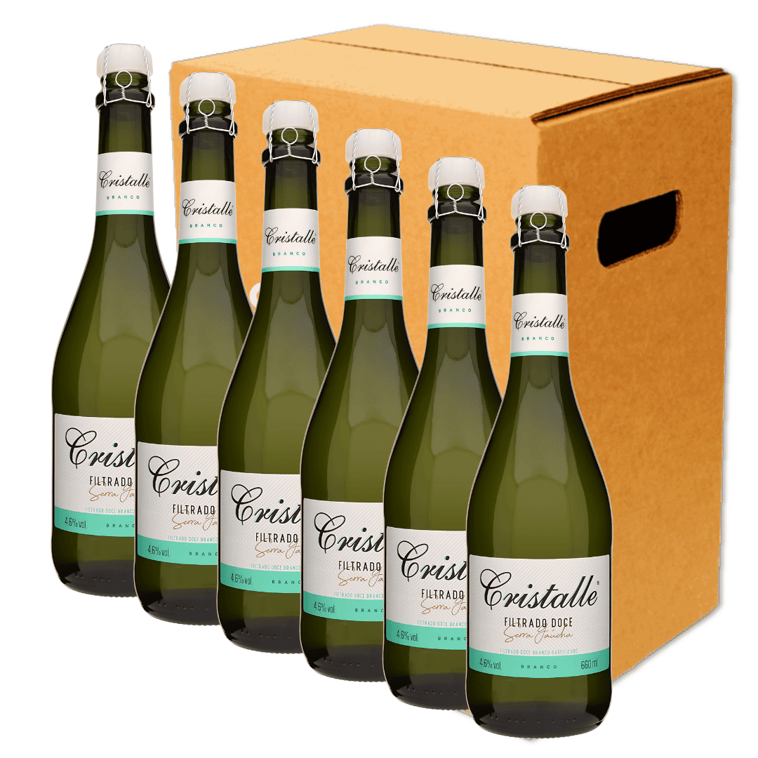 Arbugeri Cristalle Filtrado Doce - Caixa com 6 x 660ml - Arbugeri - Espumantes do Sul
