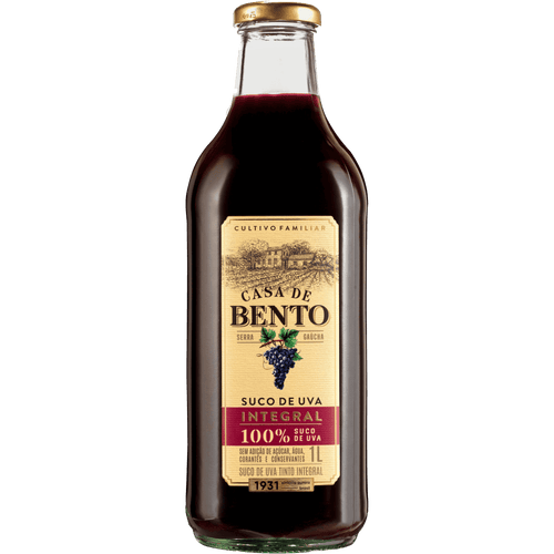Aurora Casa de Bento Suco de Uva Integral Orgânico 1L - Aurora - Espumantes do Sul